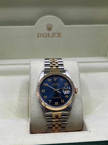 Rolex Oyster Perpetual Datejust blue index